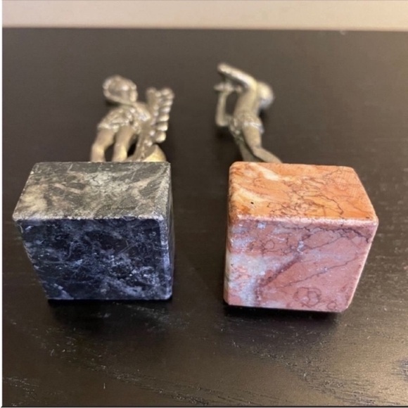 Pewter Set of 2 Vintage Musical Children on
Marble Base. - Picture 14 of 14